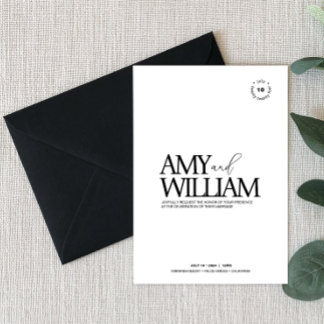 Simple Chic • Stylish Modern Minimalist • Elegant Invitation