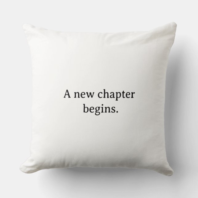 Simple chic typography modern  black and white cushion (Front)