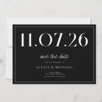 Simple Chic Wedding Non-Photo Save The Date