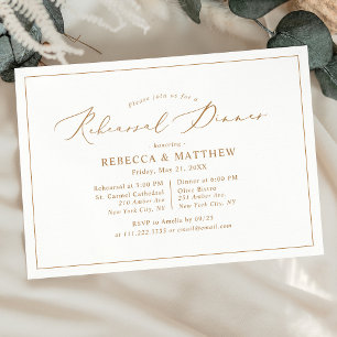 Simple & Chic Wedding Rehearsal Dinner Invitation