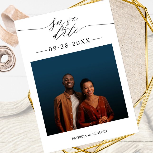 Simple Chic Wedding Save The Date Photo Invitation (Creator Uploaded)