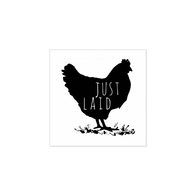 Simple Chicken Illustration Personalised Egg Stamp (Imprint)