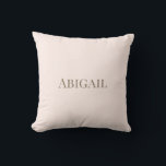 Simple Child's Blush and Gold Personalised Cushion<br><div class="desc">Simple Child's blush and gold Throw Pillow.  Personalised.</div>