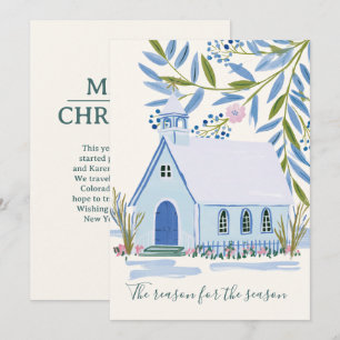 Simple Christian Message Church Christmas Holiday Card