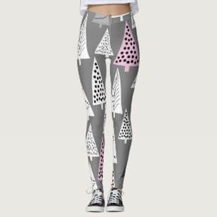 Simple Christmas: Abstract Tree Pattern Leggings