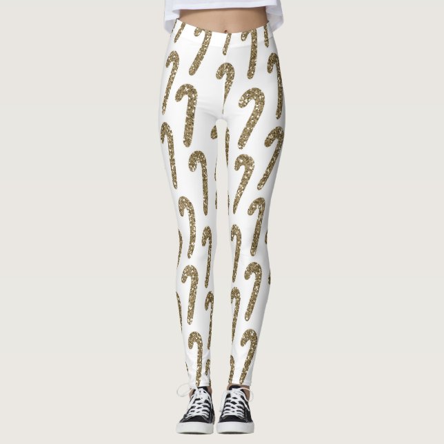 Simple Christmas Chalk Art Leggings (Front)
