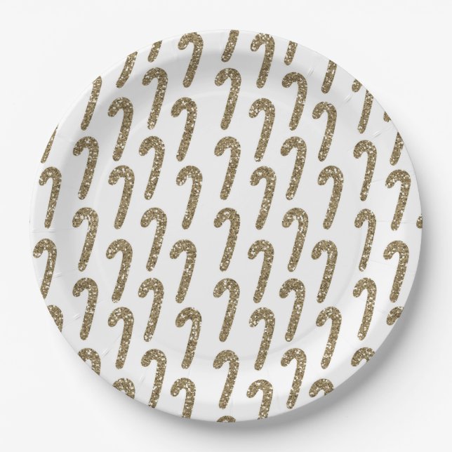 Simple Christmas Chalk Art Paper Plate (Front)