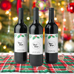 Simple Christmas Custom Business Company Logo Wine Label<br><div class="desc">These cool wine labels would make an awesome addition to your business/company party supplies!  Easily add your own logo by clicking on the "personalise" option.</div>