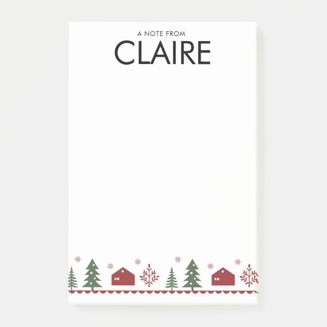 Simple Christmas Design Custom Post-it® Note (Front)