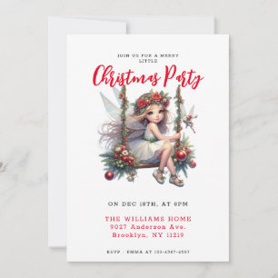 Simple Christmas Fairy Party Invitation