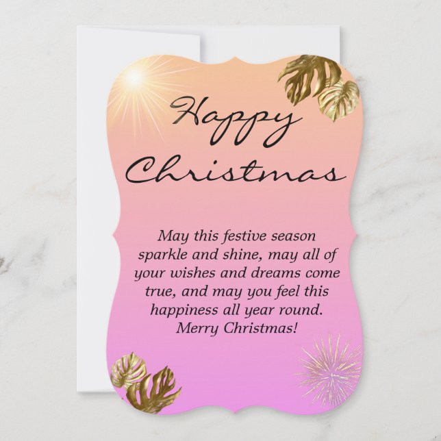 Simple Christmas family greetings card (Front)