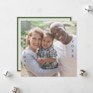 Simple Christmas Family Photo 20XX Holiday Card