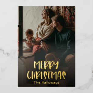 Simple Christmas Full Vertical Photo Gold