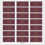 Simple Christmas Green | Red Address Labels<br><div class="desc">These simple Christmas | red address labels are perfect for your minimalist modern winter wedding. The classic gold luxury calligraphy, along with the traditional red background, all bordered with a minimal frame, is sure to complete the colourful holiday vibe you're looking for. You can personalise with your own photos or...</div>