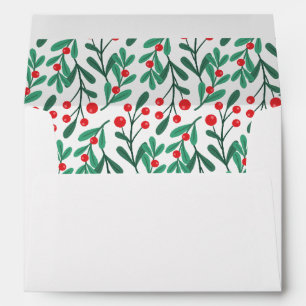 Simple Christmas Greenery Holiday Envelope