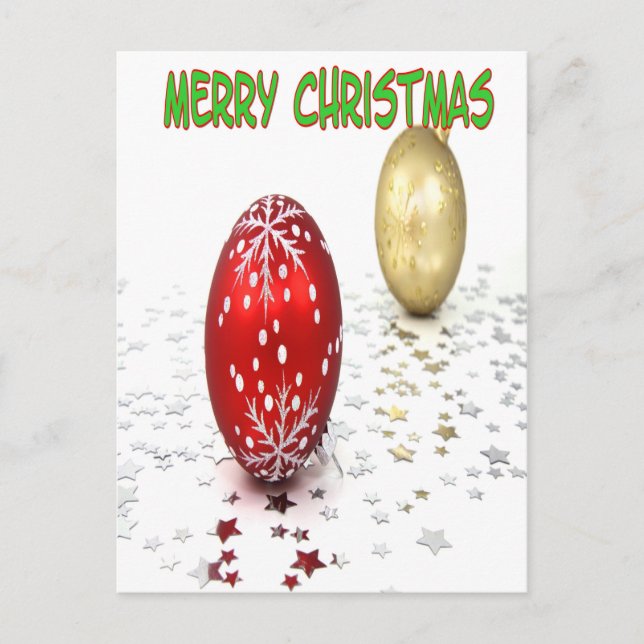 Simple Christmas greetings Postcard (Front)