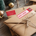 Simple Christmas Merry and Bright Photo Address Wrap Around Label<br><div class="desc">This cute red white Christmas address label will make a great addition to your Holiday cards. Customise these address labels with your photograph. You can easily add sender's name and return address on the back of the envelope.</div>