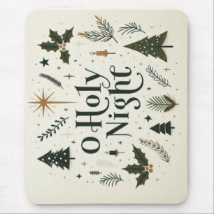 Simple Christmas O Holy Night Mouse Pad