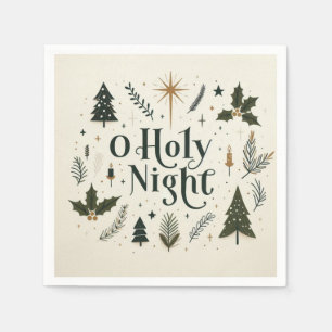 Simple Christmas O Holy Night Napkin
