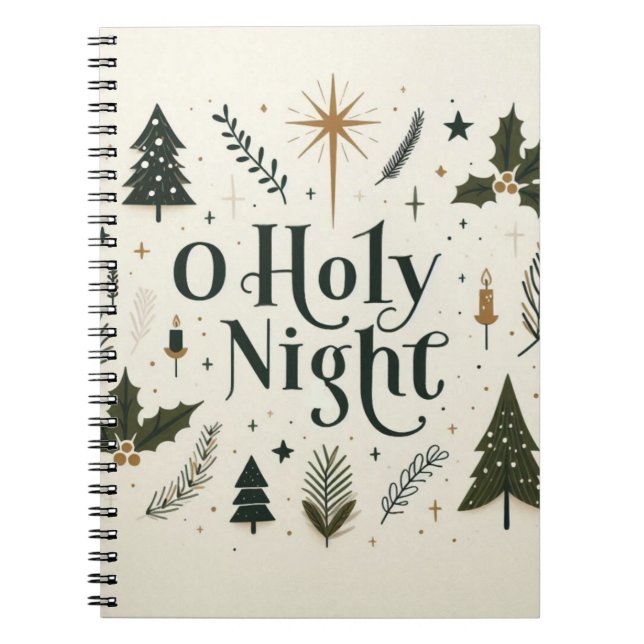 Simple Christmas O Holy Night Notebook (Front)