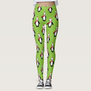 Simple Christmas Penguin Leggings