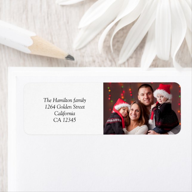 Simple Christmas Photo Address Label (Insitu)