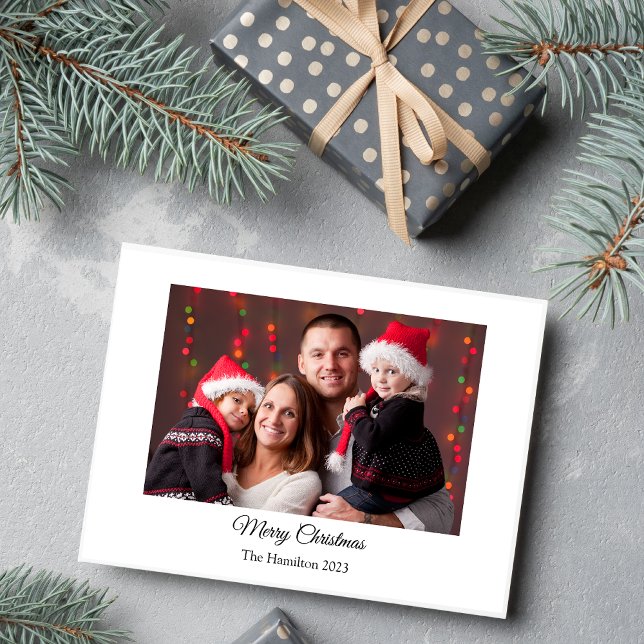 Simple Christmas Photo Greeting Christmas Postcard (Creator Uploaded)