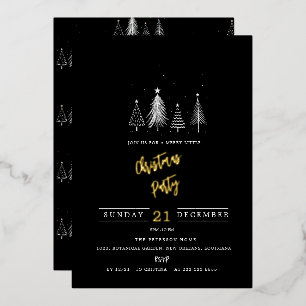 Simple Christmas Pine Tree   Black Christmas Party