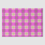 Simple Christmas Plaid Pink Purple Chequered  Tissue Paper<br><div class="desc">Simple Christmas pink,  purple,  ivory,  and green colour chequered plaid tartan pattern.</div>