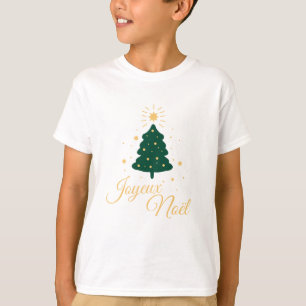 Simple Christmas Sapin with elegant golden text T-Shirt