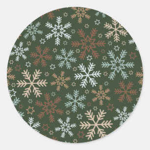 Simple Christmas Snowflakes Pattern Sticker