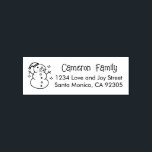 Simple Christmas Snowman Return Address Self-inking Stamp<br><div class="desc">Embrace the festive spirit with our Christmas Return Address Self-Inking Stamp! This delightful stamp effortlessly adds a touch of holiday charm to your mail. Featuring a whimsical font that exudes merriment, each impression brings forth the joy of the season. The self-inking mechanism ensures convenience, saving you time while spreading the...</div>