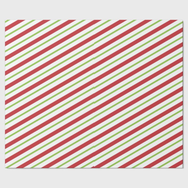 Simple Christmas Stripes Wrapping Paper (Seam)