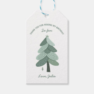 Simple Christmas tree Birthday Gift Tags