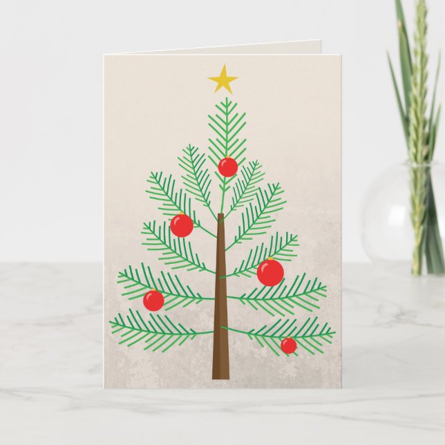 Simple Christmas Tree Card (Front)
