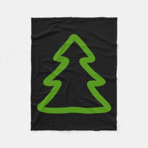Simple Christmas Tree Fleece Blanket