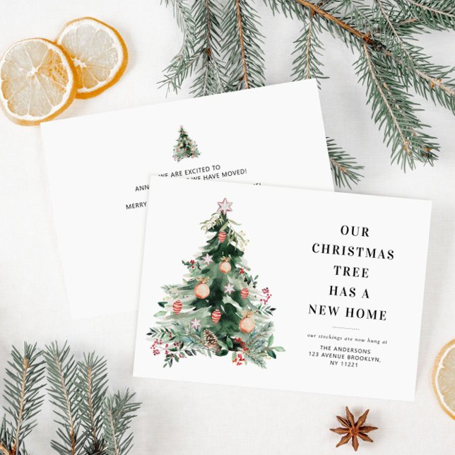 simple christmas tree holiday moving announcement (Creator Uploaded)