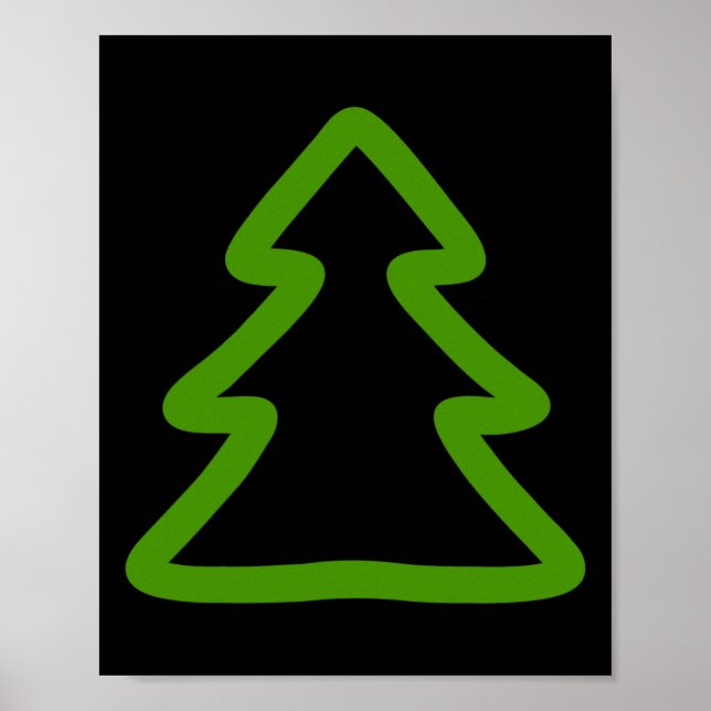 Simple Christmas Tree  Poster (Front)