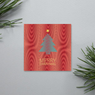 Simple Christmas Tree Red and Green Stripes Trippy