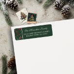 Simple Christmas Watercolor Botanical Dark Green<br><div class="desc">Modern Simple Elegant Christmas Watercolor Botanical Holiday Pine Pattern Dark Green Return Address Labels featuring a sprig of gentle modern greenery of pine and berries along with your custom details. Please contact us at cedarandstring@gmail.com if you need assistance with the design or matching products.</div>