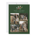 Simple Christmas Watercolor Floral Photo Collage