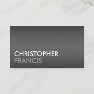 Simple chrome titanium metal business cards