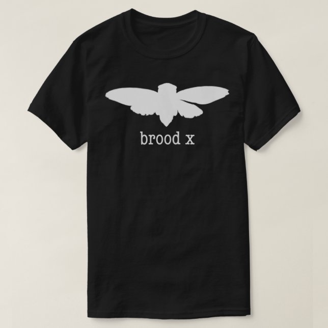 Simple Cicada Silhouette Brood X  T-Shirt (Design Front)