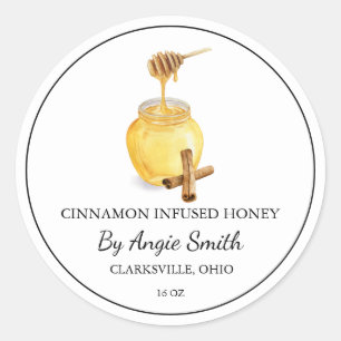 Simple Cinnamon Infused Honey Label