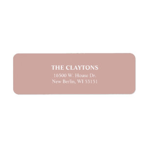Simple Cinnamon Rose Return Address Labels