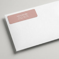 Simple Cinnamon Rose Return Address Labels