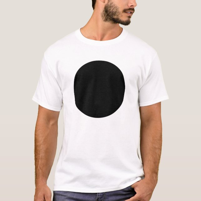 Simple Circle - Black T-Shirt (Front)