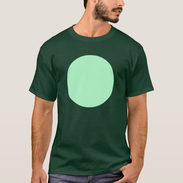 Simple Circle - Ghost Green T-Shirt (Front)