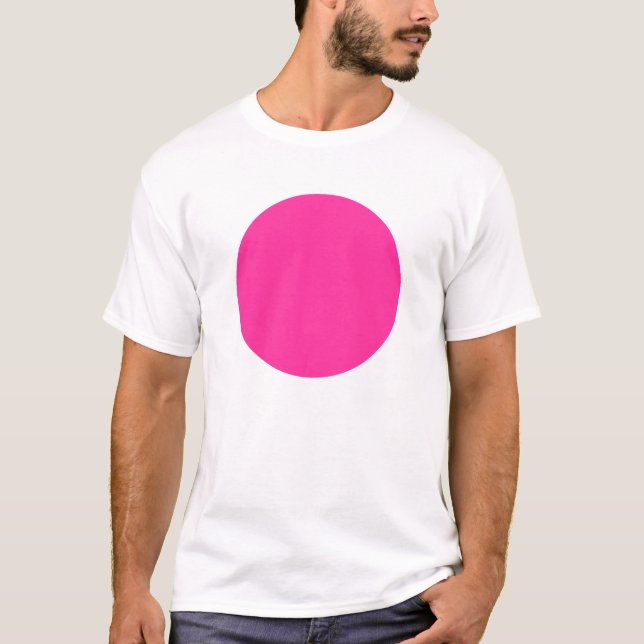 Simple Circle - Hot Pink T-Shirt (Front)