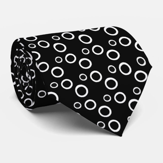 Simple Circle Pattern  Tie (Rolled)